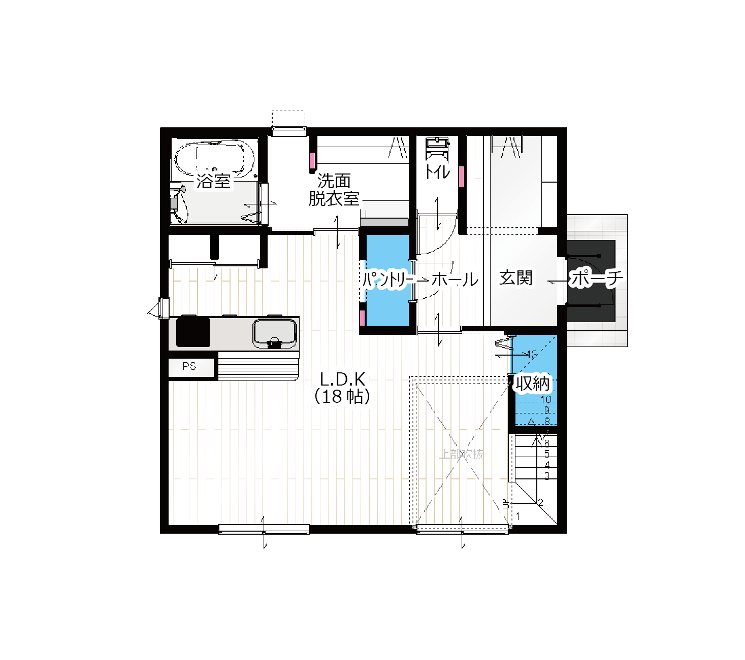 1階の間取り図