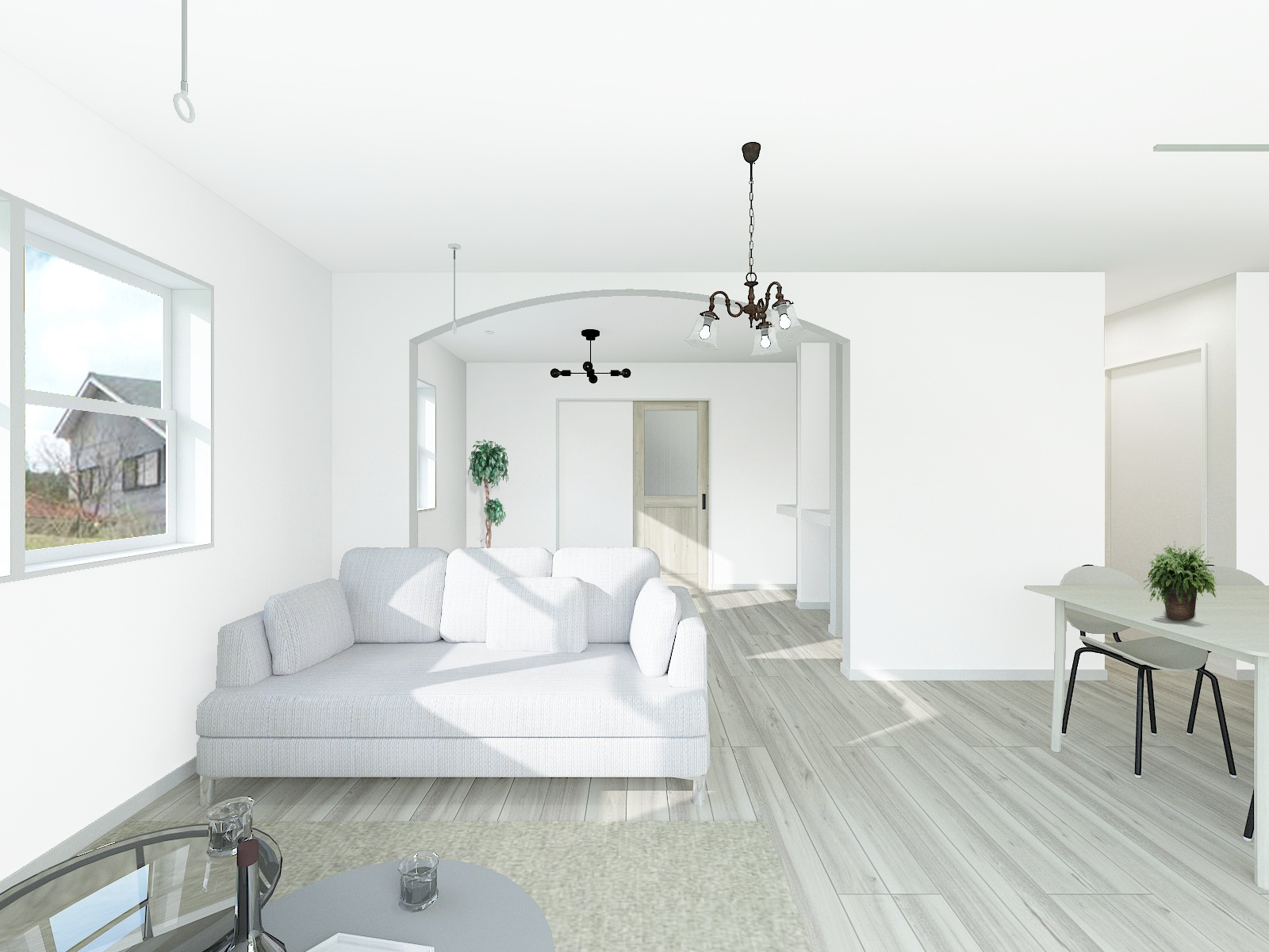 白とグレーを基調とした上品な空間のイメージ